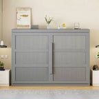 Lit escamotable Queen Size avec armoire, cadre de lit escamotable en bois avec commode, lit mural pliant pour chambre à coucher