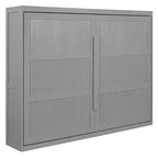 Lit escamotable Queen Size avec armoire, cadre de lit escamotable en bois avec commode, lit mural pliant pour chambre à coucher