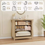 Commode à 3 tiroirs - Commode haute de style bohème avec pieds incurvés, accents en rotin et rangement autoportant pour salon, chambre, entrée ou balcon