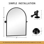 PexFix Miroir mural à carreaux avec cadre en fer, style ferme rustique élégant, pour salon, chambre, salle de bain, entrée