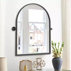 PexFix Miroir mural à carreaux avec cadre en fer, style ferme rustique élégant, pour salon, chambre, salle de bain, entrée