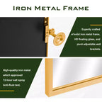PexFix Miroir mural à carreaux avec cadre en fer, style ferme rustique élégant, pour salon, chambre, salle de bain, entrée