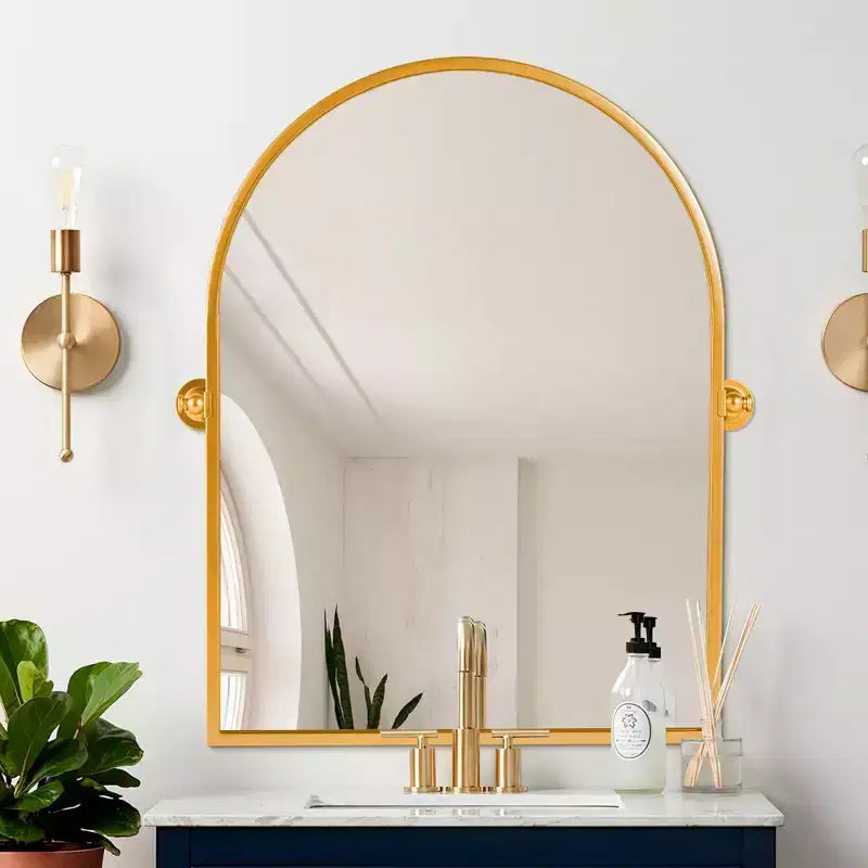 PexFix Miroir mural à carreaux avec cadre en fer, style ferme rustique élégant, pour salon, chambre, salle de bain, entrée