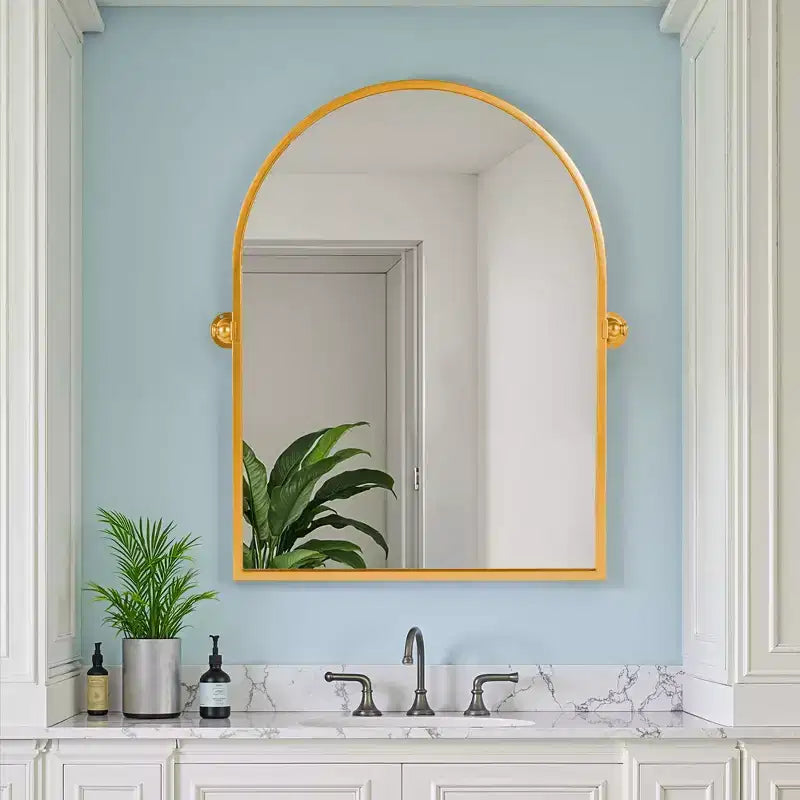 PexFix Miroir mural à carreaux avec cadre en fer, style ferme rustique élégant, pour salon, chambre, salle de bain, entrée