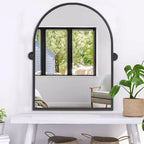 PexFix Miroir mural à carreaux avec cadre en fer, style ferme rustique élégant, pour salon, chambre, salle de bain, entrée