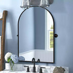 PexFix Miroir mural à carreaux avec cadre en fer, style ferme rustique élégant, pour salon, chambre, salle de bain, entrée