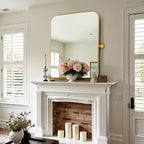 PexFix Miroir mural à carreaux avec cadre en fer, style ferme rustique élégant, pour salon, chambre, salle de bain, entrée