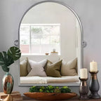 PexFix Miroir mural à carreaux avec cadre en fer, style ferme rustique élégant, pour salon, chambre, salle de bain, entrée