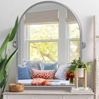 PexFix Miroir mural à carreaux avec cadre en fer, style ferme rustique élégant, pour salon, chambre, salle de bain, entrée