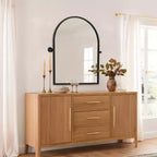 PexFix Miroir mural à carreaux avec cadre en fer, style ferme rustique élégant, pour salon, chambre, salle de bain, entrée