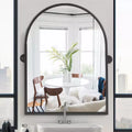 PexFix Iron Metal Frame Windowpane Wall Mirror Farmhouse Rustic Elegant Decor for Living Room Bedroom Bathroom Entryway