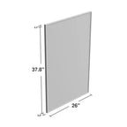 Lot de 2 miroirs muraux rectangulaires à bords fins en alliage d'aluminium noir de 96,5 cm H x 66 cm L