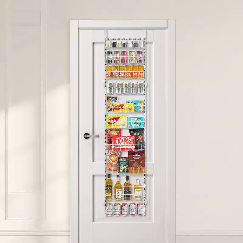 VEVOR Organisateur de garde-manger à suspendre, rangement et organisation de garde-manger à 10 niveaux, étagère à épices suspendue en acier robuste, blanc