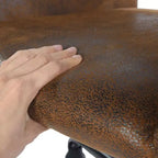 Chaise de bureau pivotante réglable Homy Casa avec accoudoirs rembourrés, siège tapissé pour petits espaces