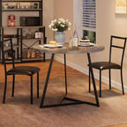 Ensemble table et chaises de salle à manger pour 2, table de cuisine et 2 chaises avec chaises rembourrées, ensemble de salle à manger 3 pièces, ensemble table de cuisine ronde