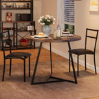 Ensemble table et chaises de salle à manger pour 2, table de cuisine et 2 chaises avec chaises rembourrées, ensemble de salle à manger 3 pièces, ensemble table de cuisine ronde