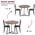 Ensemble table et chaises de salle à manger pour 2, table de cuisine et 2 chaises avec chaises rembourrées, ensemble de salle à manger 3 pièces, ensemble table de cuisine ronde