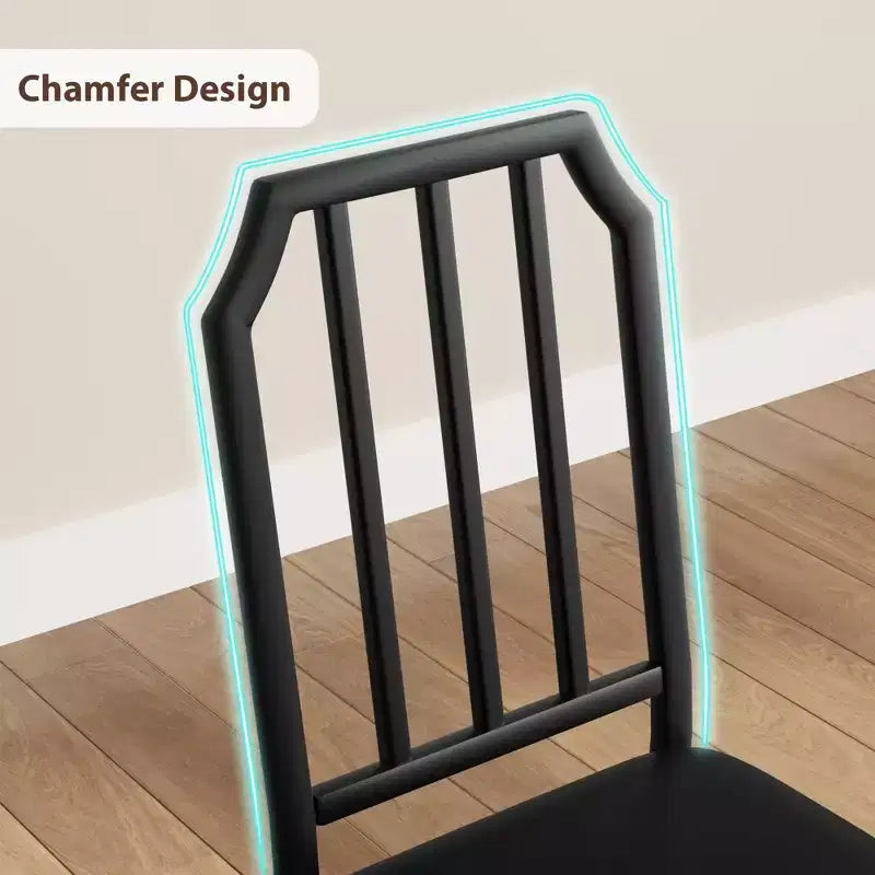 Ensemble table à manger et 2 chaises, table et chaises de cuisine pour 2 avec design chanfreiné, ensemble table de salle à manger 3 pièces avec sièges rembourrés - Gris