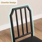Ensemble table à manger et 2 chaises, table et chaises de cuisine pour 2 avec design chanfreiné, ensemble table de salle à manger 3 pièces avec sièges rembourrés - Gris
