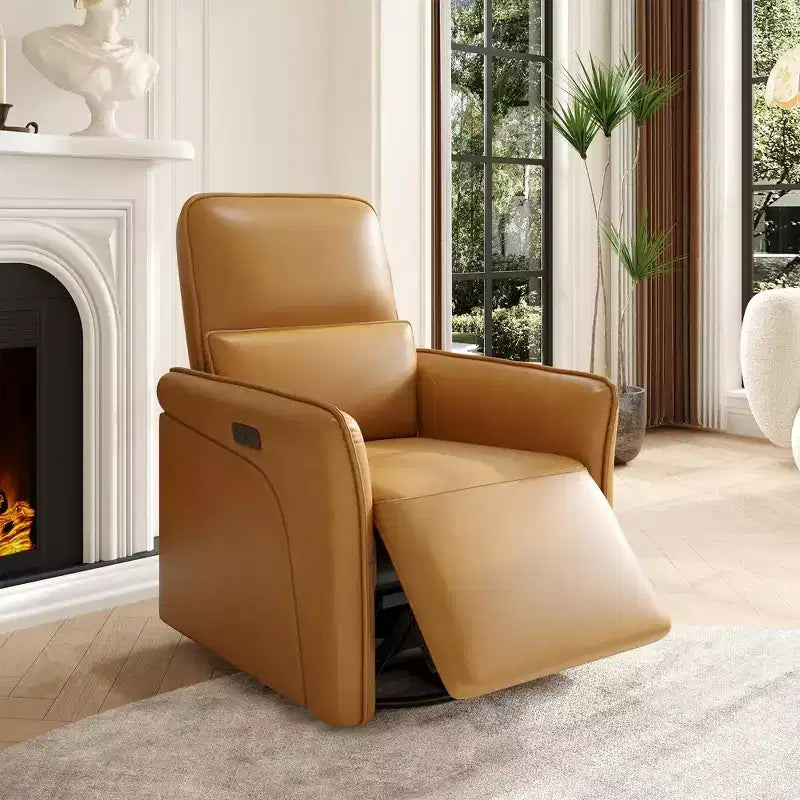 Grand fauteuil inclinable électrique avec fonction massage et chauffage pour personnes âgées, 3 positions, 2 poches latérales et porte-gobelets, et ports USB
