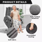 Grand fauteuil inclinable électrique avec fonction massage et chauffage pour personnes âgées, 3 positions, 2 poches latérales et porte-gobelets, et ports USB