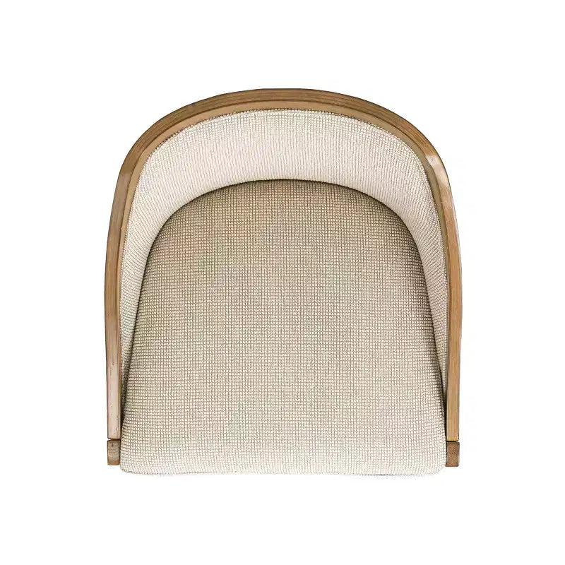 Tabouret de comptoir en chêne rembourré en tissu performant 27 Cane Jennifer Taylor Home Charleston, Tissage texturé taupe beige
