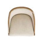 Tabouret de comptoir en chêne rembourré en tissu performant 27 Cane Jennifer Taylor Home Charleston, Tissage texturé taupe beige