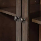 Christopher Knight Home Mirae Armoire de Rangement Vintage 140 cm avec 7 Tiroirs, 2 Portes Vitrées et Étagères Réglables