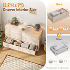 Commode Karl Home à 6 tiroirs en MDF naturel de 57,09 po L