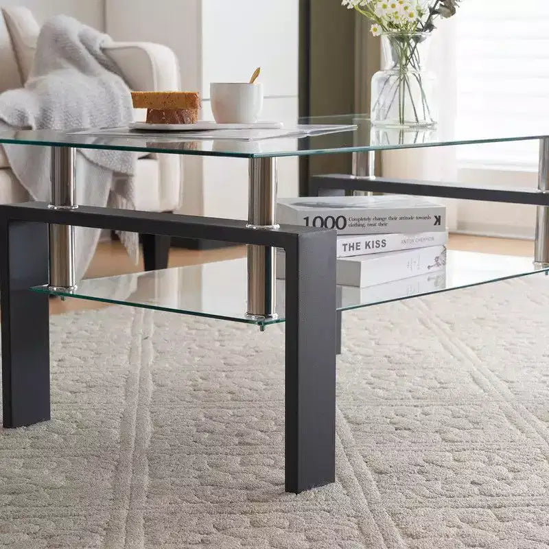 Table basse en verre Aubai