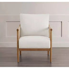 Fauteuil d'appoint de ferme moderne Spruce&Spring avec accoudoirs en bois tressé