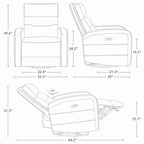 Fauteuil inclinable, pivotant et à bascule Spruce & Spring Power Glider pour chambre de bébé