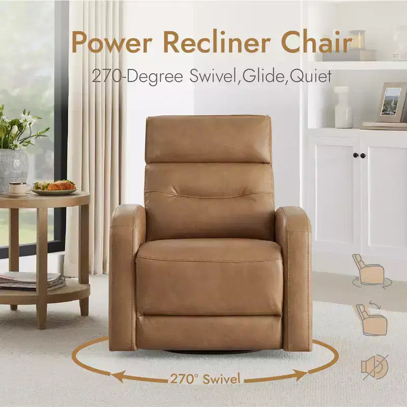 Fauteuil inclinable, pivotant et à bascule Spruce & Spring Power Glider pour chambre de bébé