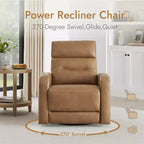 Fauteuil inclinable, pivotant et à bascule Spruce & Spring Power Glider pour chambre de bébé