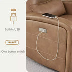 Fauteuil inclinable, pivotant et à bascule Spruce & Spring Power Glider pour chambre de bébé
