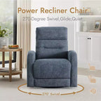 Fauteuil inclinable, pivotant et à bascule Spruce & Spring Power Glider pour chambre de bébé