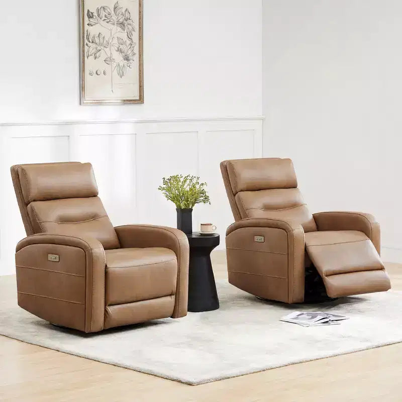 Fauteuil inclinable, pivotant et à bascule Spruce & Spring Power Glider pour chambre de bébé