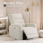 Fauteuil inclinable, pivotant et à bascule Spruce & Spring Power Glider pour chambre de bébé