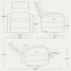 Fauteuil inclinable, pivotant et à bascule Spruce & Spring Power Glider pour chambre de bébé