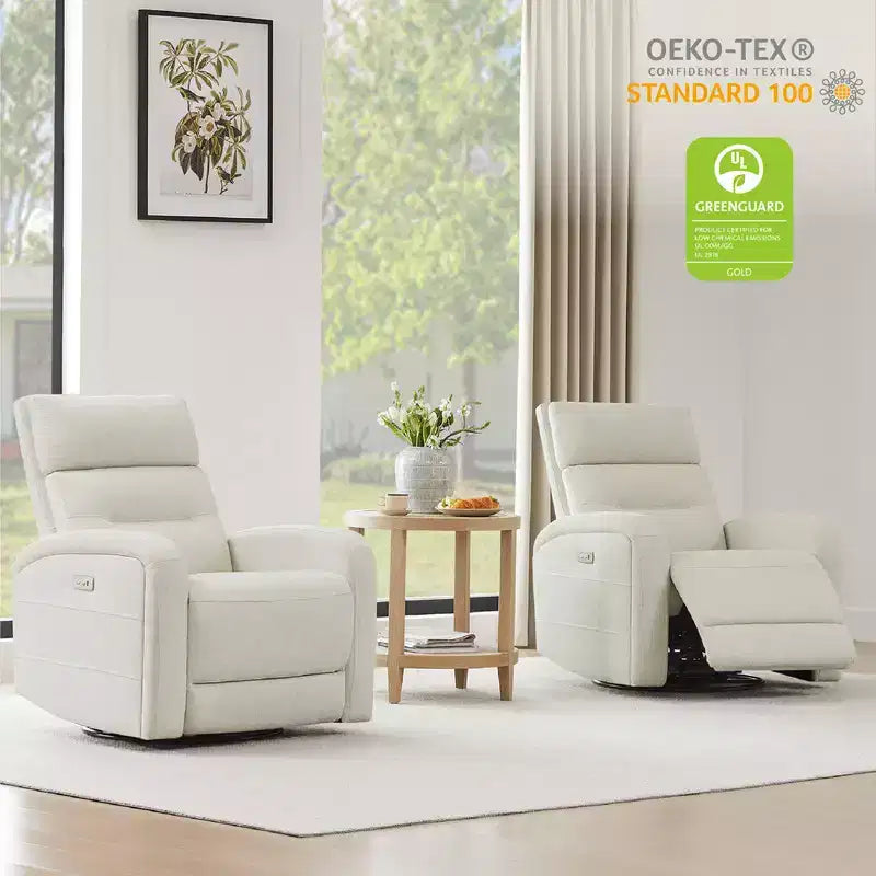 Fauteuil inclinable, pivotant et à bascule Spruce & Spring Power Glider pour chambre de bébé