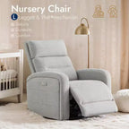 Fauteuil inclinable, pivotant et à bascule Spruce & Spring Power Glider pour chambre de bébé