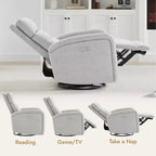 Fauteuil inclinable, pivotant et à bascule Spruce & Spring Power Glider pour chambre de bébé