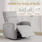 Fauteuil inclinable, pivotant et à bascule Spruce & Spring Power Glider pour chambre de bébé