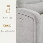 Fauteuil inclinable, pivotant et à bascule Spruce & Spring Power Glider pour chambre de bébé