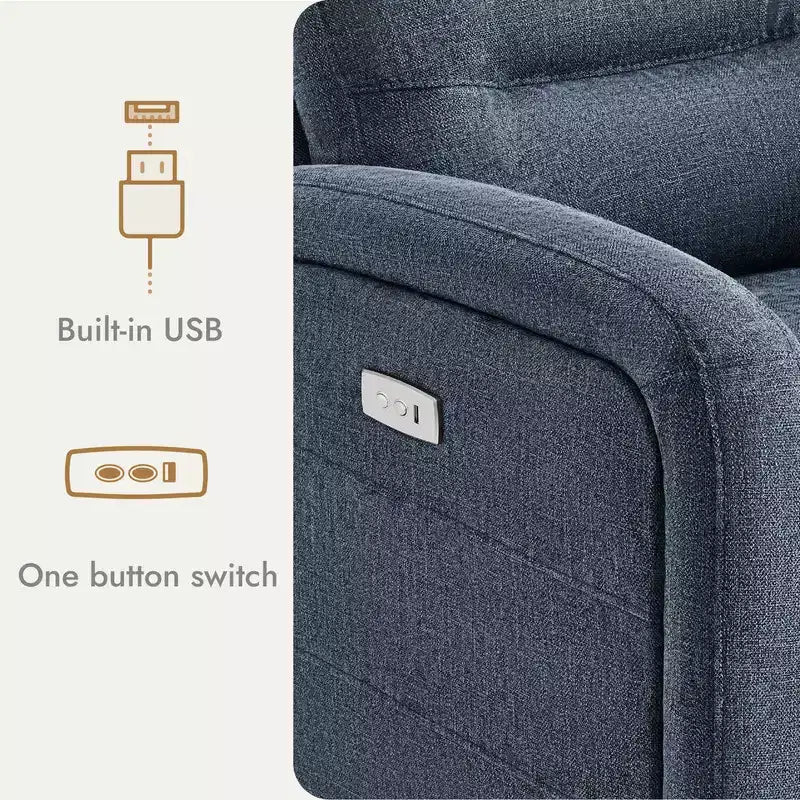 Fauteuil inclinable, pivotant et à bascule Spruce & Spring Power Glider pour chambre de bébé