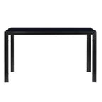 Auriona Glass Top Metal Base Dining Table