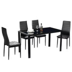 Table de salle à manger Auriona avec plateau en verre et base en métal