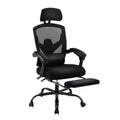 Okak Modern High-Back Mesh Home Office Chair with Retractable Footrest,Adjustable Swivel Task Chair for Office,Study