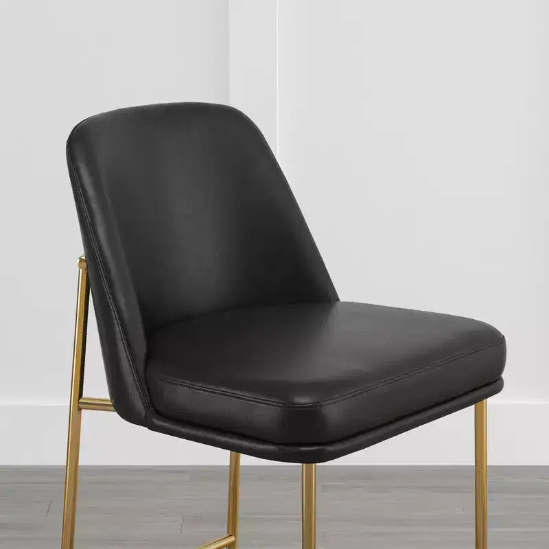 Tabouret de bar moderne Spruce&Spring de 68,5 cm de hauteur de comptoir avec structure dorée - Lot de 2