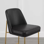 Tabouret de bar moderne Spruce&Spring de 68,5 cm de hauteur de comptoir avec structure dorée - Lot de 2